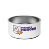 Heather's Heros® 18 oz white dog bowl