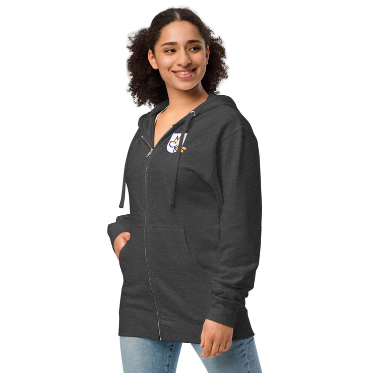 Fleece zip up hoodie